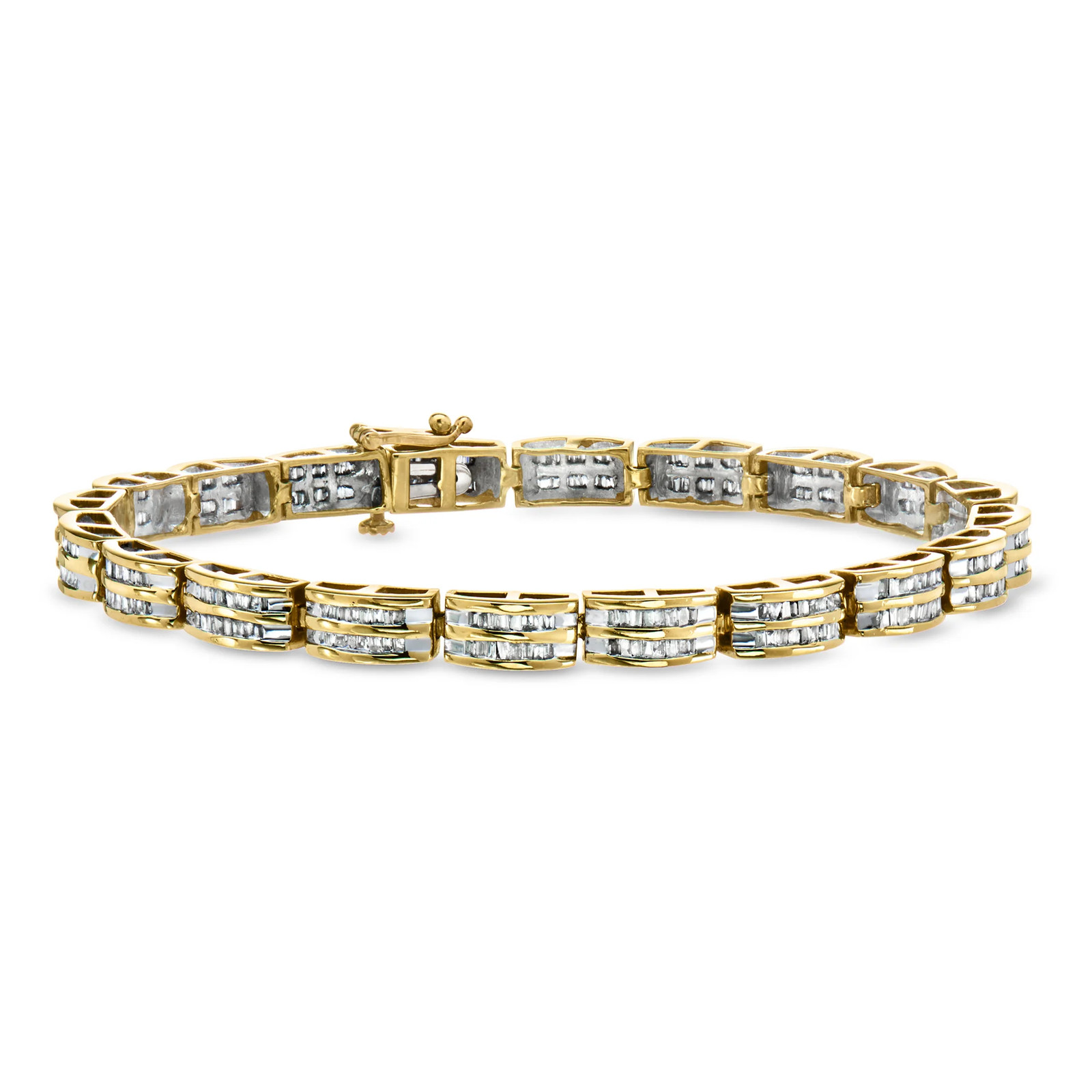 Vintage 2.50 ct. t.w. Diamond Bracelet in 10kt Yellow Gold. 7.25 inches