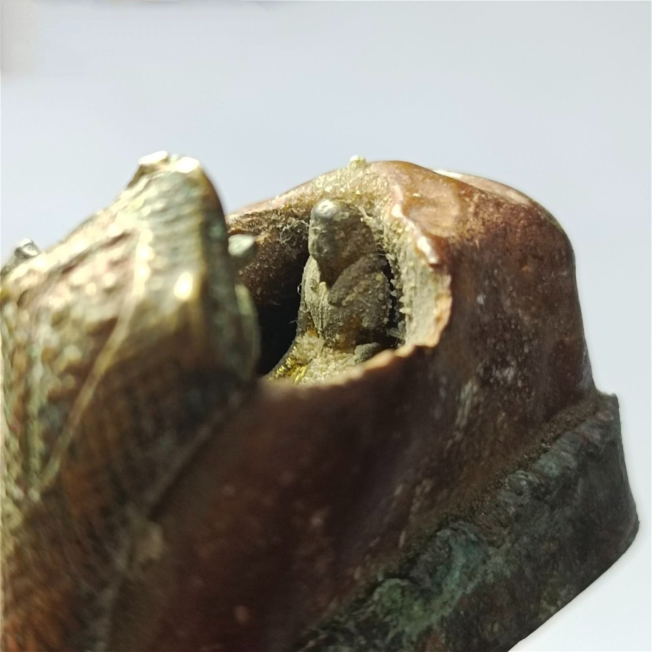 Vintage handmade copper snake ring, rare serpent design collectible