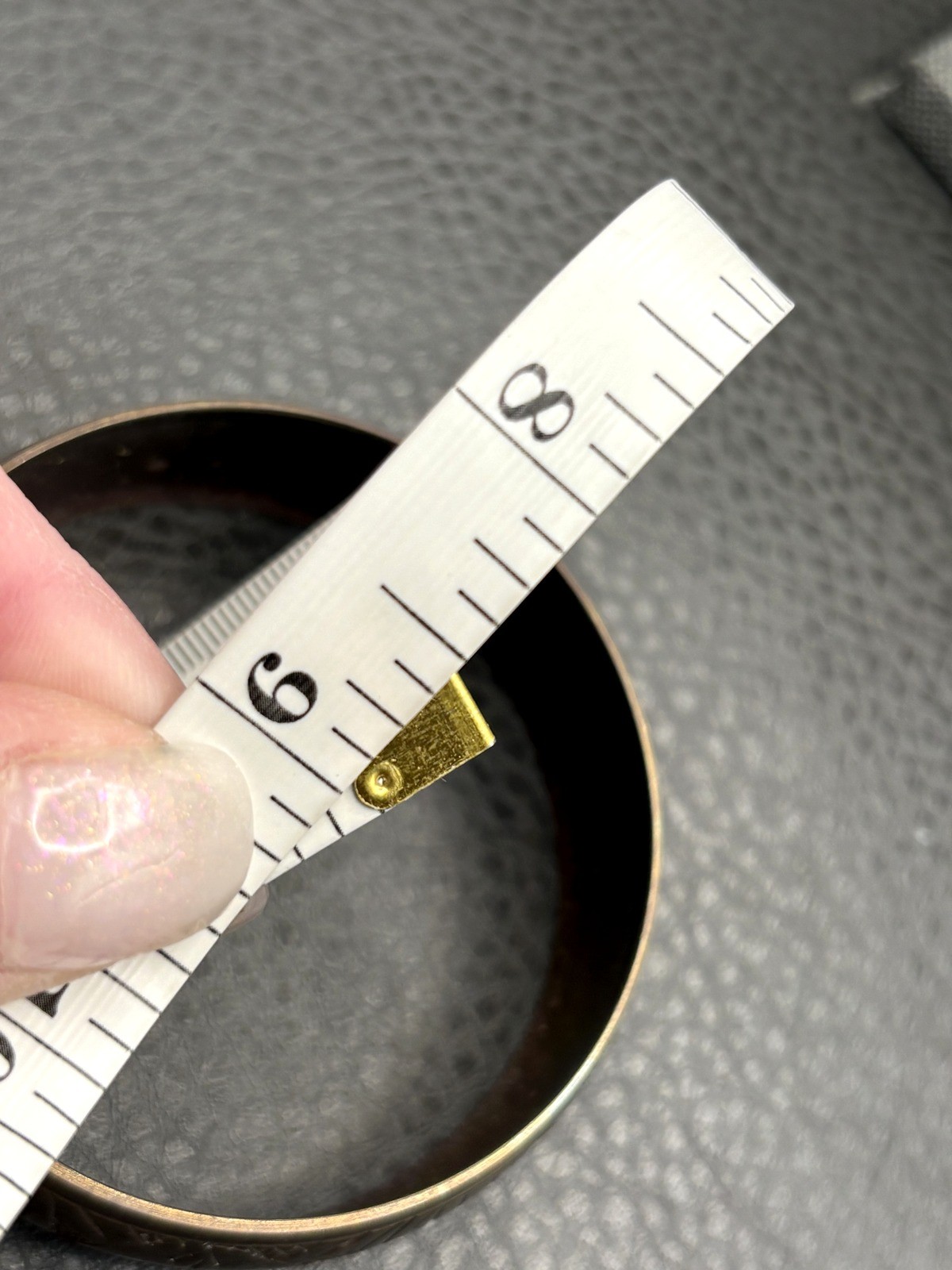 Vintage Brass Tone Plated Bangle Bracelet Wide Engraved Ethnic Boho Bohemian