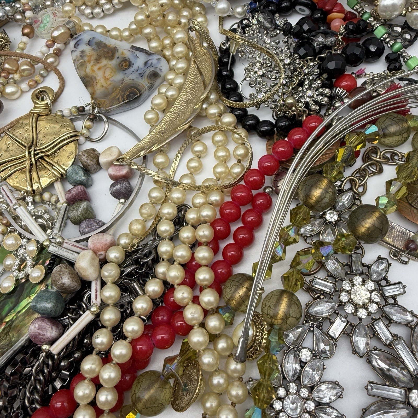 Junk Drawer Costume Jewelry Lot Estate Wearable Repair Craft Vtg Mod 3 Lbs