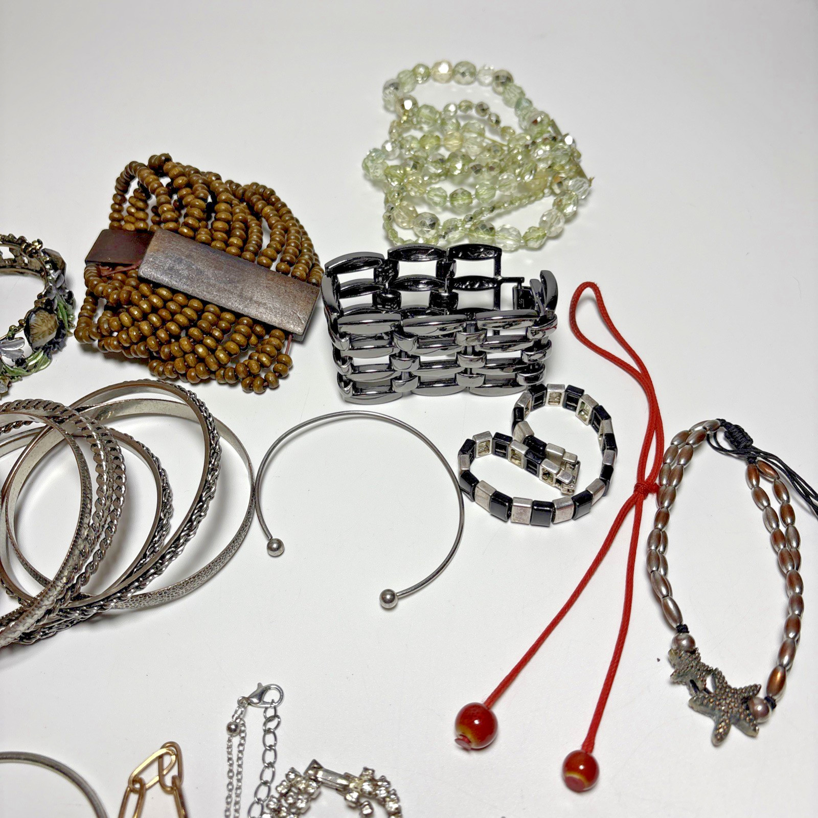 Vintage Costume Jewelry Bracelet Lot • Mixed Styles • Fashion Accessory Bundle