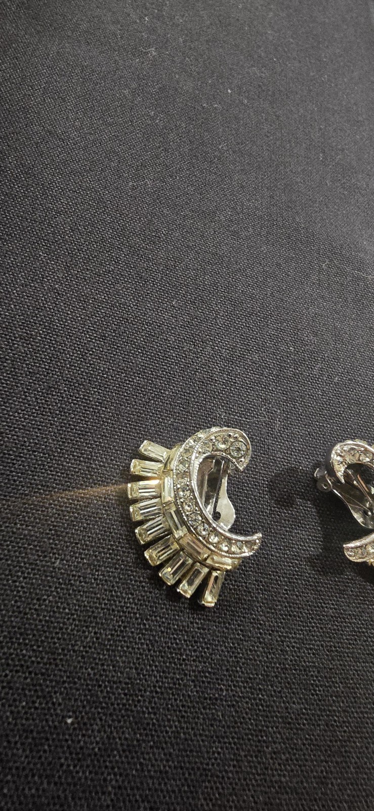 Bogoff Clip On Rhinestone Earrings