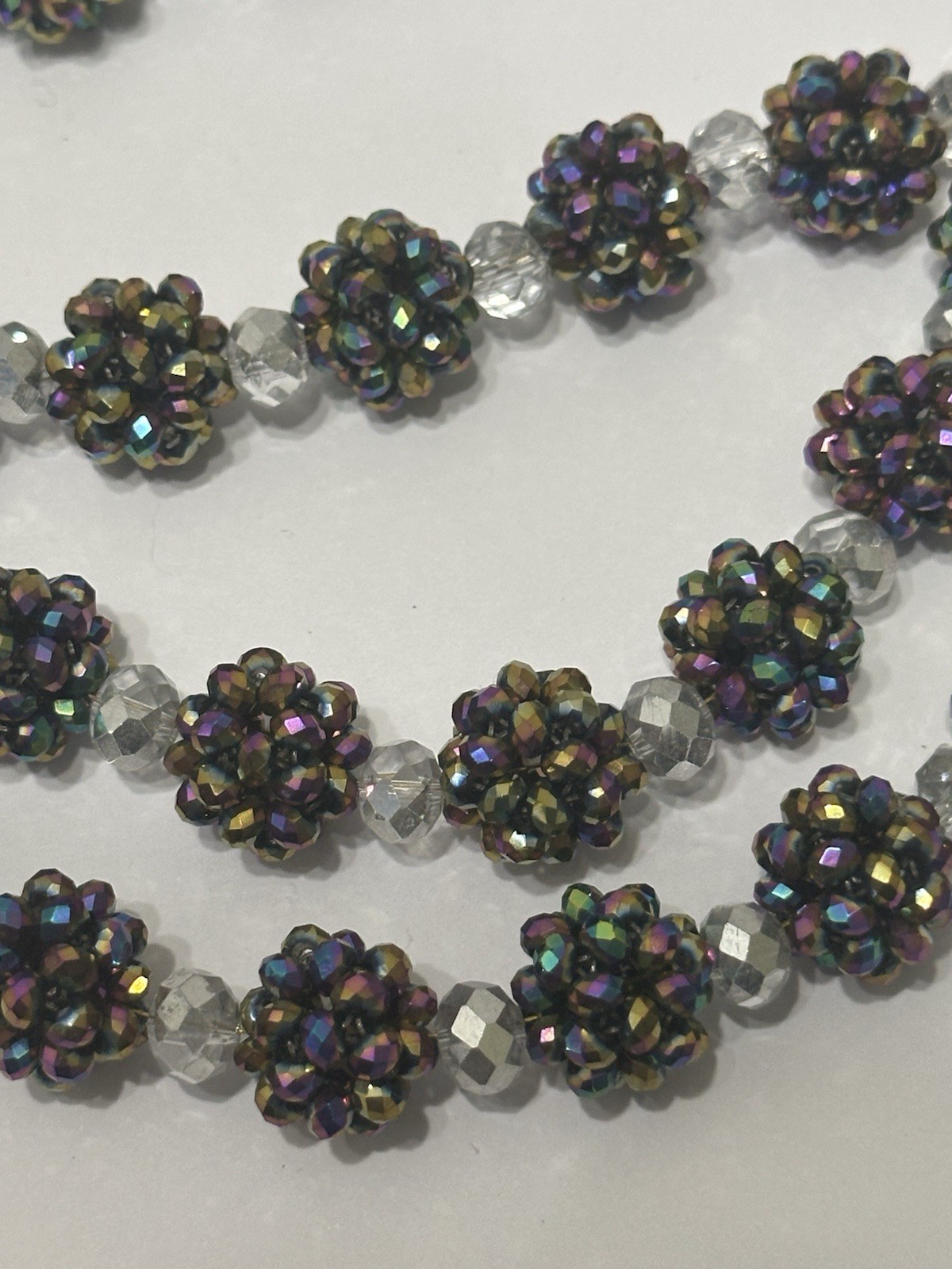 Boho Jewelry, 4 Pieces Beautiful Multicolored Sparkling Beads- 17″ Long