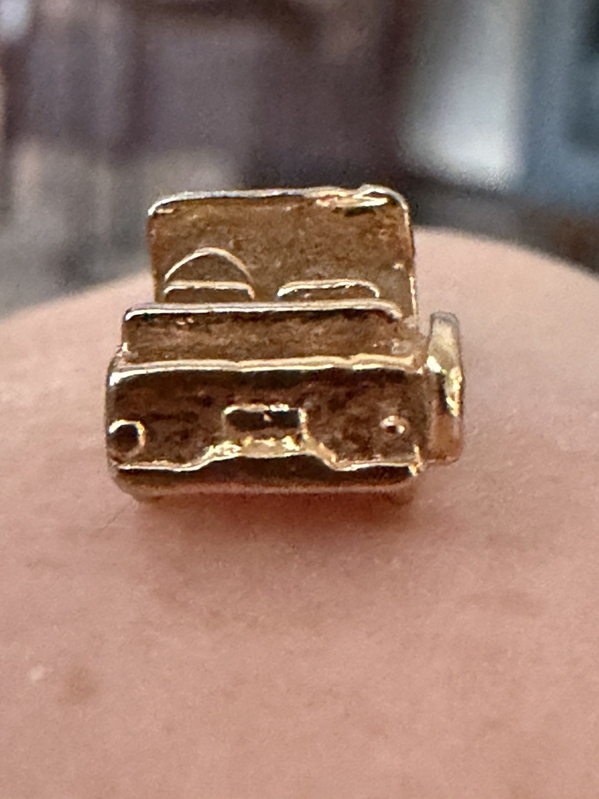Vintage Mens Tie Tack T-Bar Indian Head Coin & 2 Charms 3D Antique Car Lot