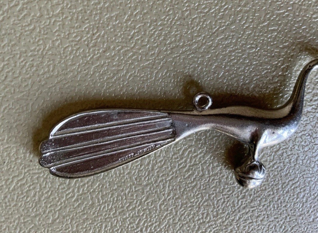 Rare Vintage Stieff Pewter Peacock Bird Pendant Ornament Signed