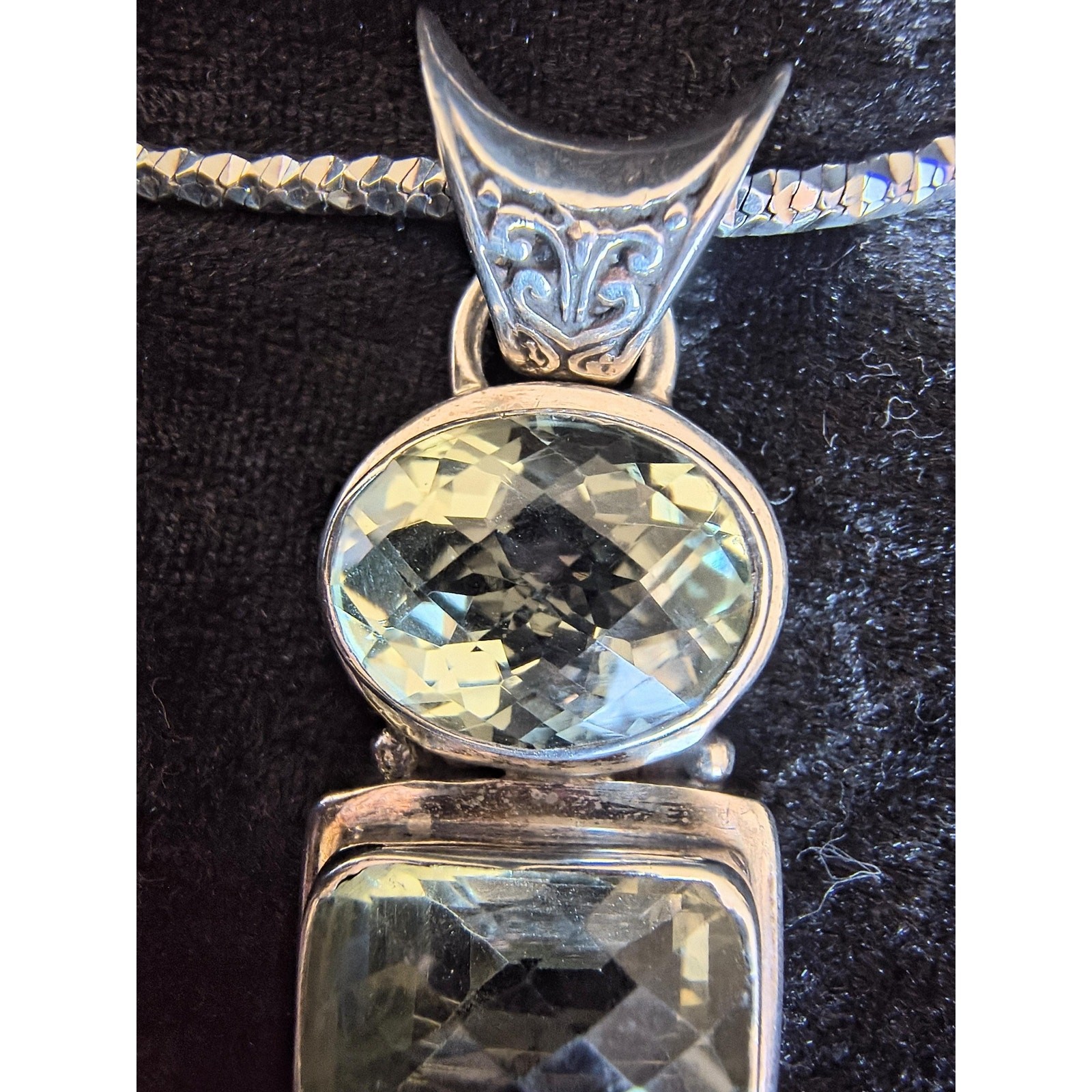 Sterling Silver Gemstone Pendant Necklace & Chain 925 Milor Italy