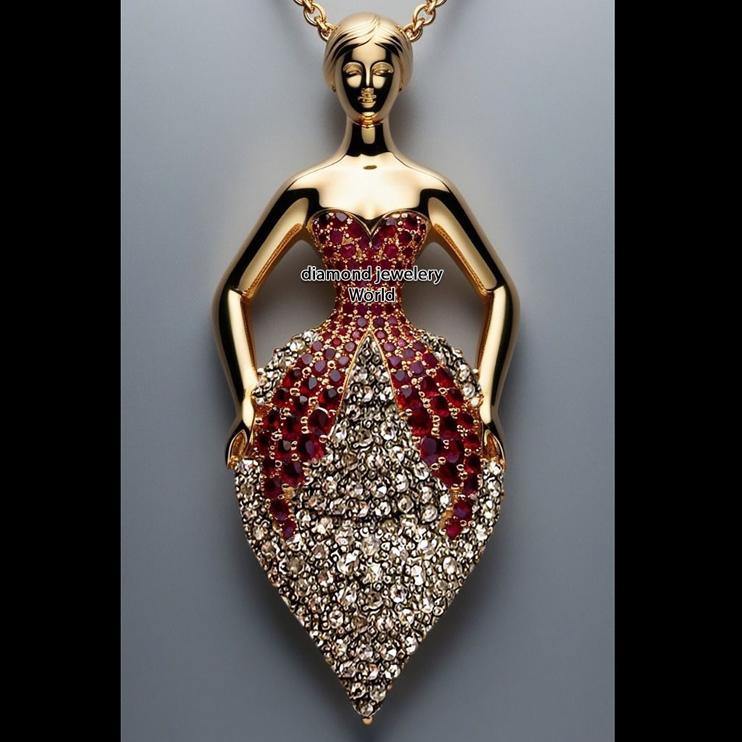 Stunning 1.94ctw Rose Cut Diamond Ruby Silver Vintage Style Girl Pendant Jewelry