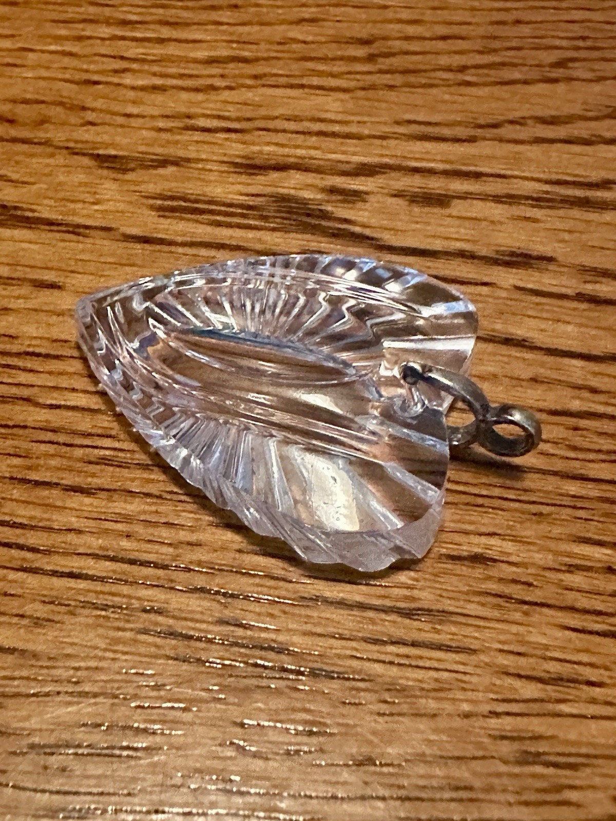 Vintage Waterford Crystal Faceted Heart Pendant Ornament 1 1/2”