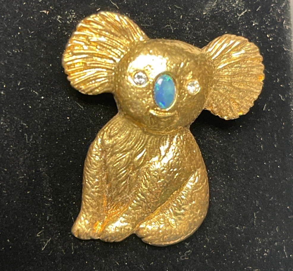 Koala Bear Brooch “Opal World” Kuranda Australia