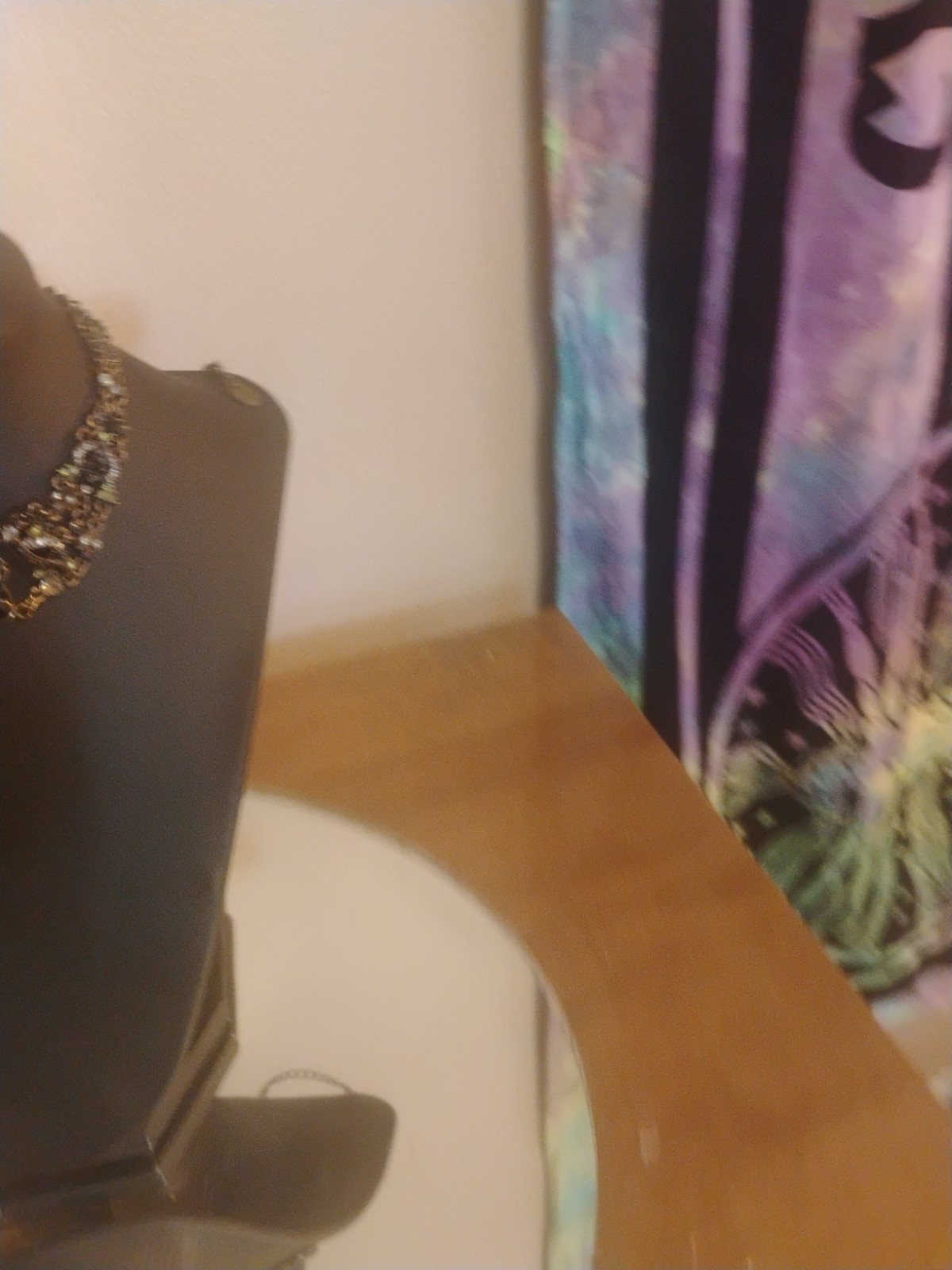 Vintage Rhinestone Floral Medallion Choker Necklace