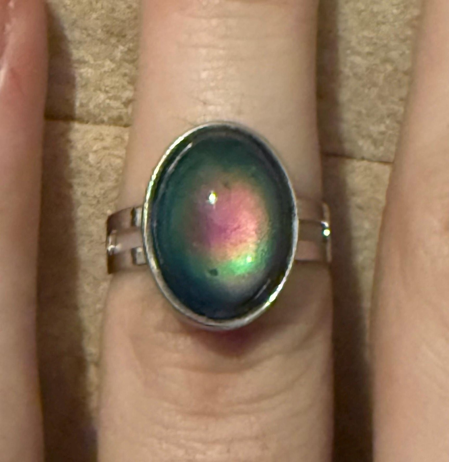 Vintage 1970’s Fancy Mood Ring 310 Small Plain Adjustable
