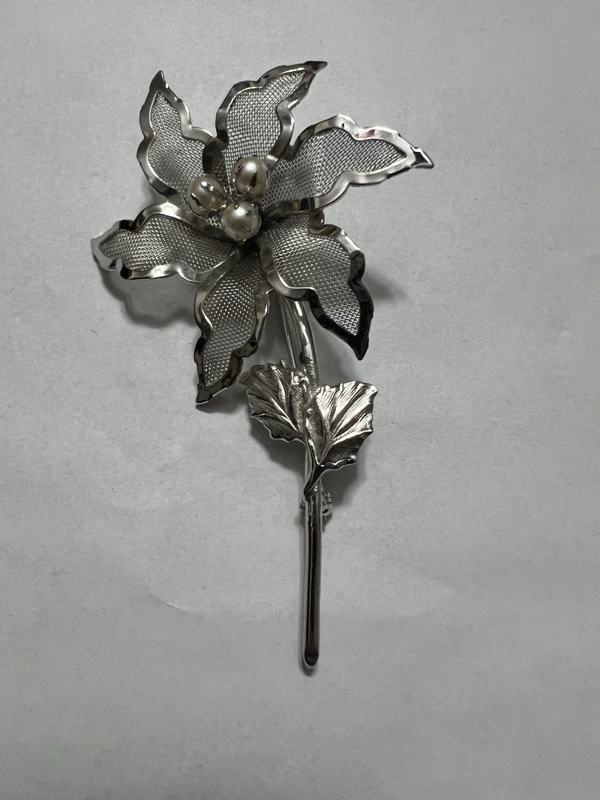 Lot Of 3 Silver Tone Pins Assorted Sizes