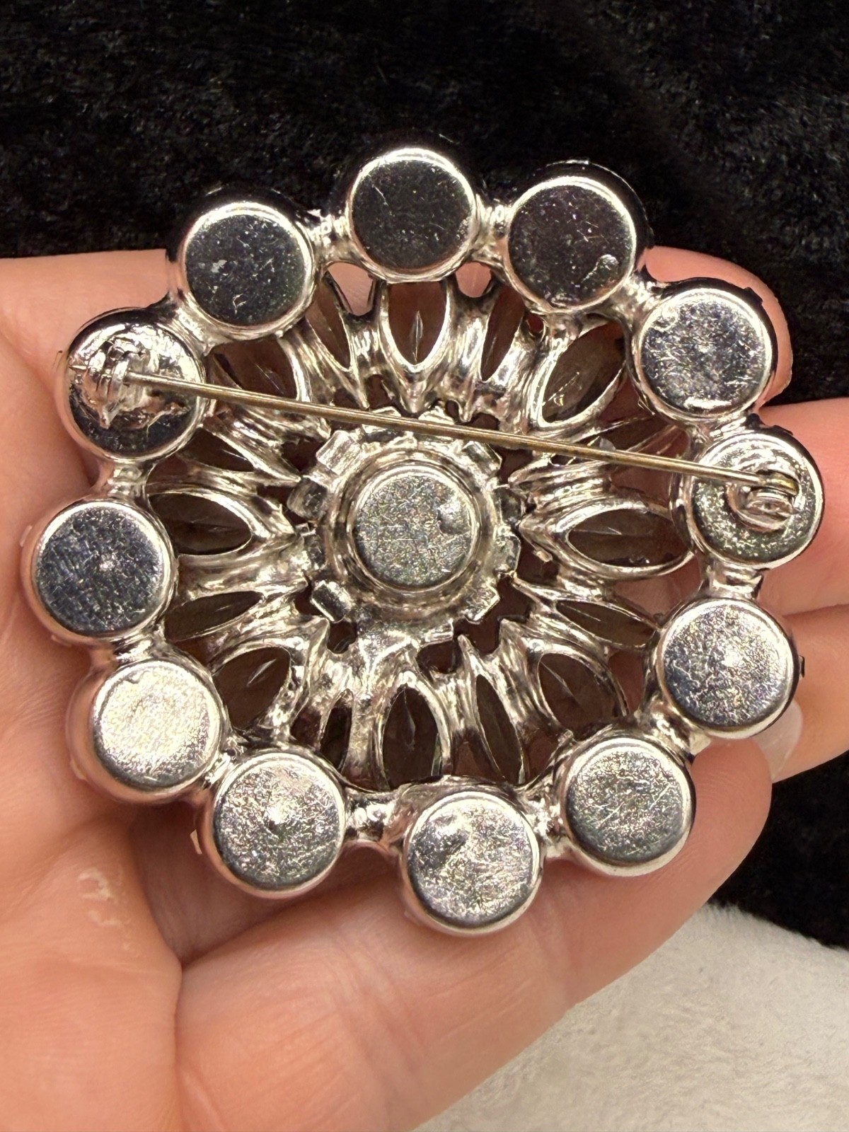 Vintage Verified Juliana Rhinestone Brooch Immaculate Sparkle Smokey #1827