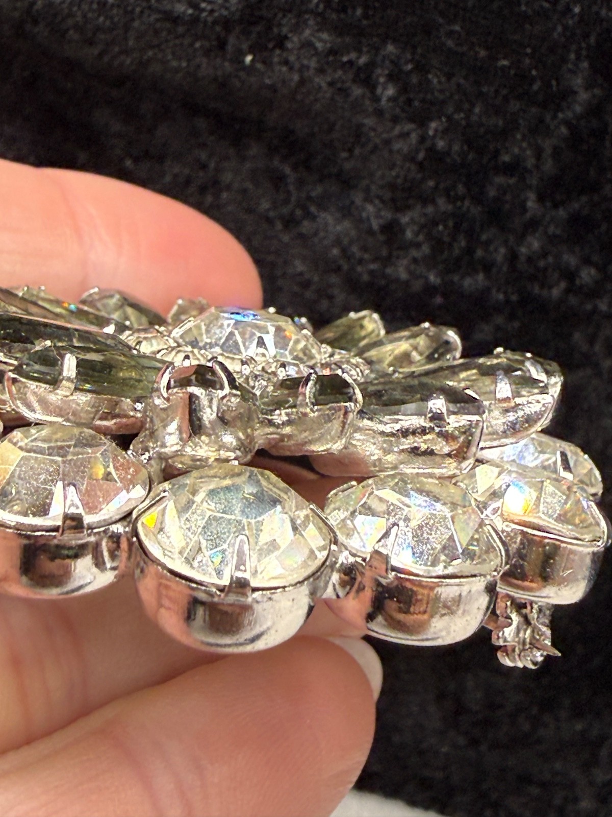 Vintage Verified Juliana Rhinestone Brooch Immaculate Sparkle Smokey #1827