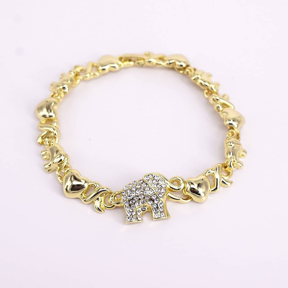 womens bracelet 18k gold filled with hearts