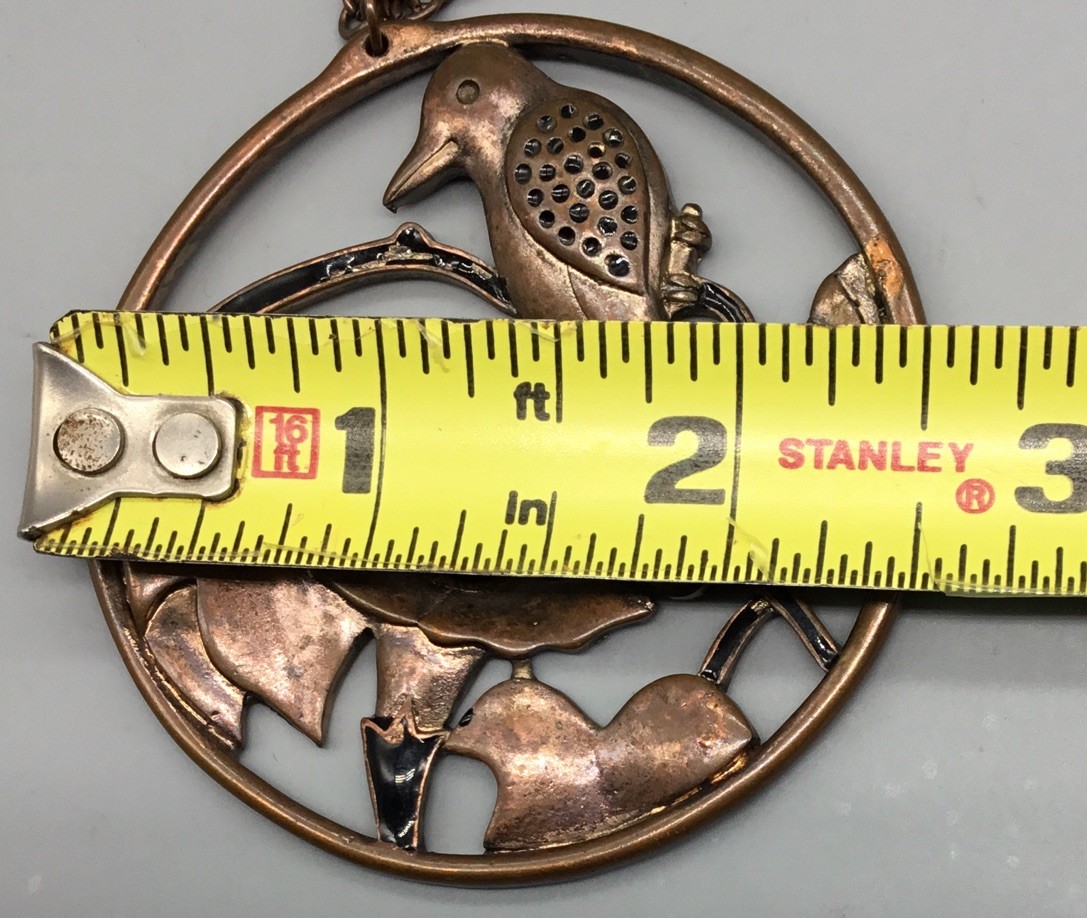 Bronze Tone Hummingbird Pendant and Chain Set Necklace