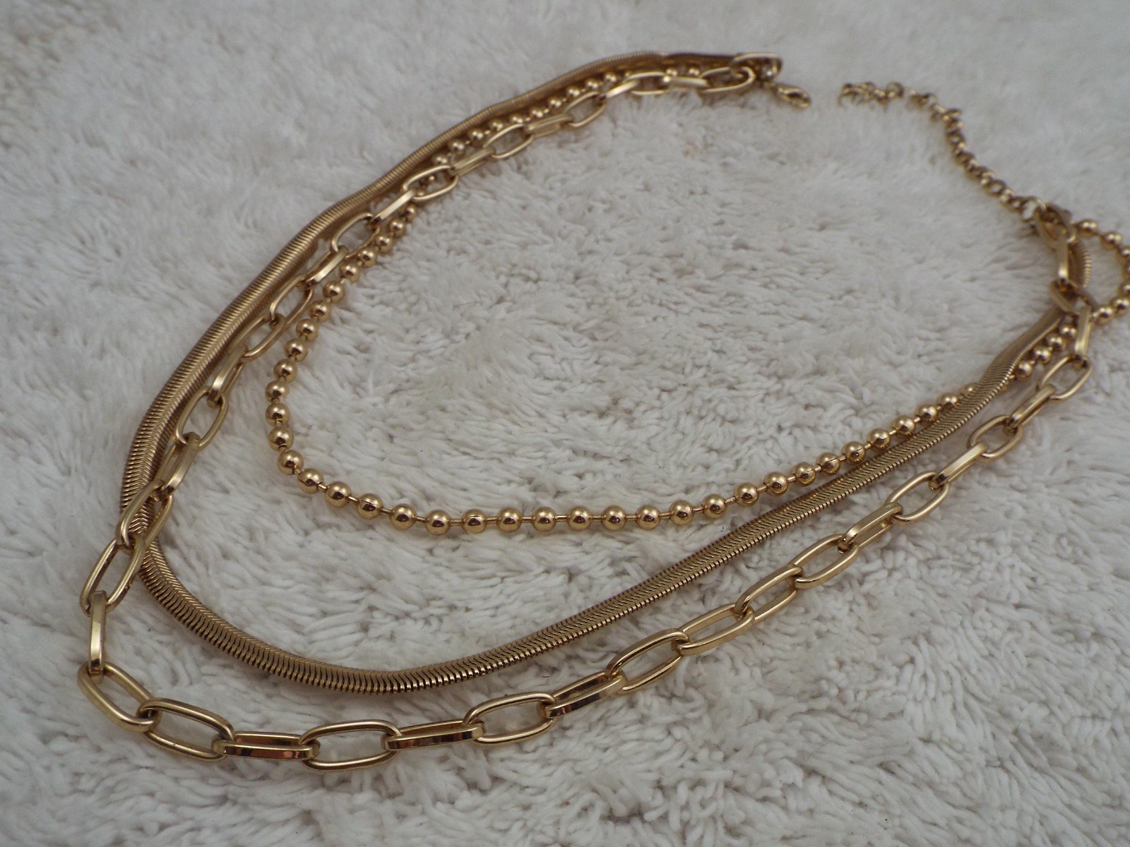 Mixed Three Chain Necklace (C10)