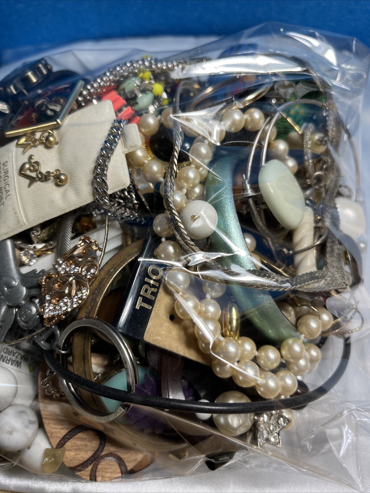 Huge 3lb Lot of Unsorted Jewelry, #17