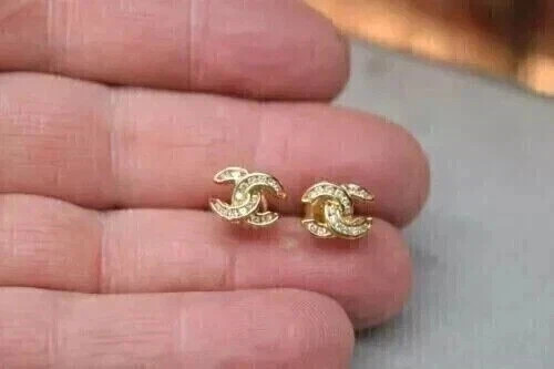 Fancy Stud Earrings In 14K Yellow Gold Plated 1.20Ct Round Cut Simulated Diamond