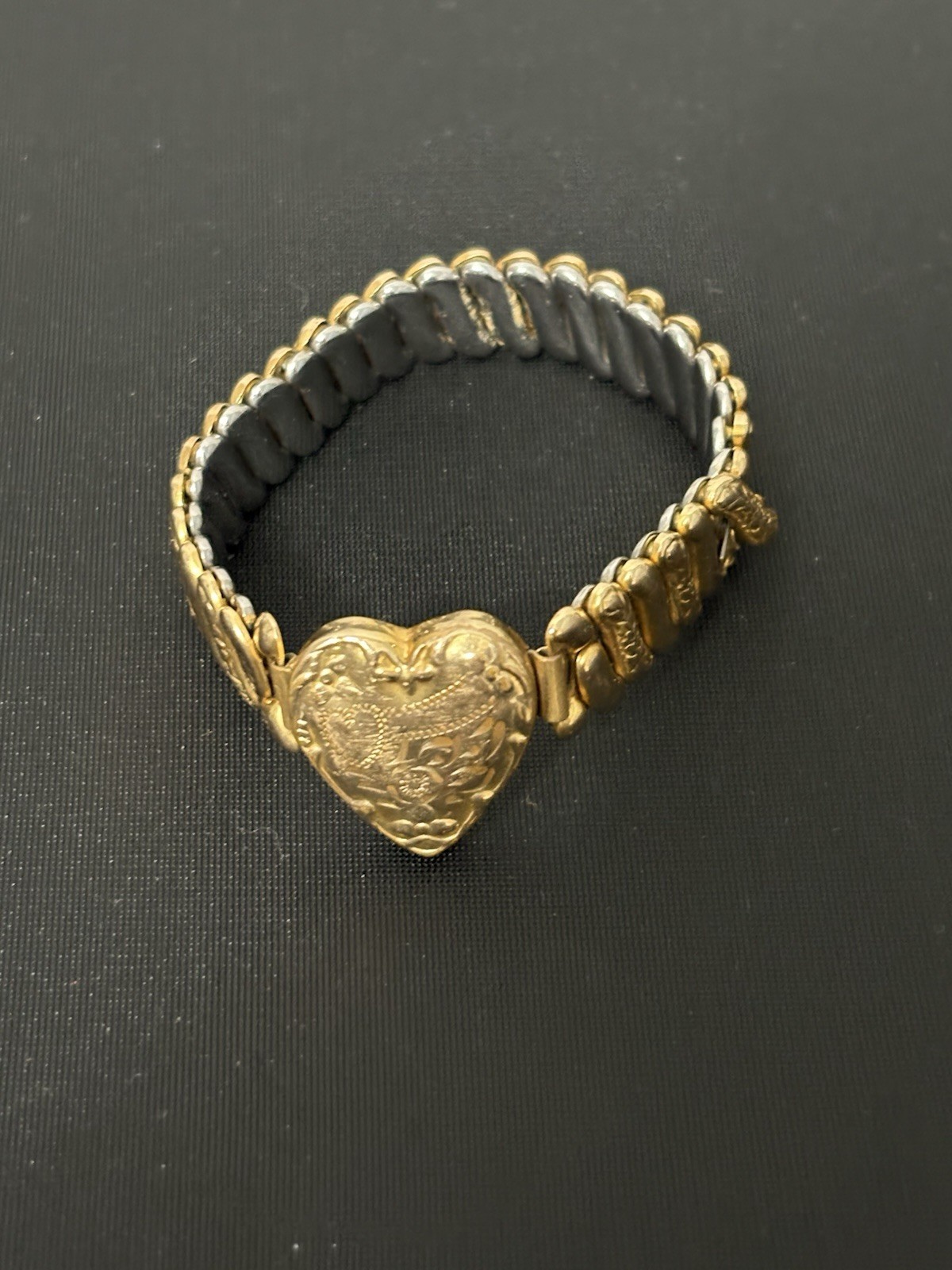 Vintage American Queen Sweetheart Bracelet Etched Gold Filled NEED REPAIR