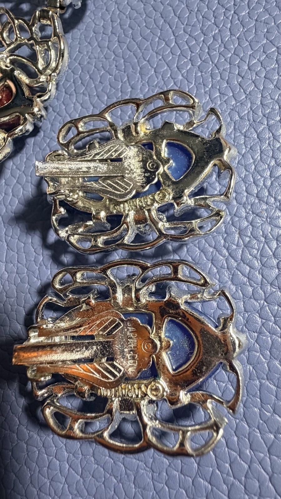 Vintage Sarah Coventry Carousel Silver Tone Multi-Color Cabochon Bracelet and Ea