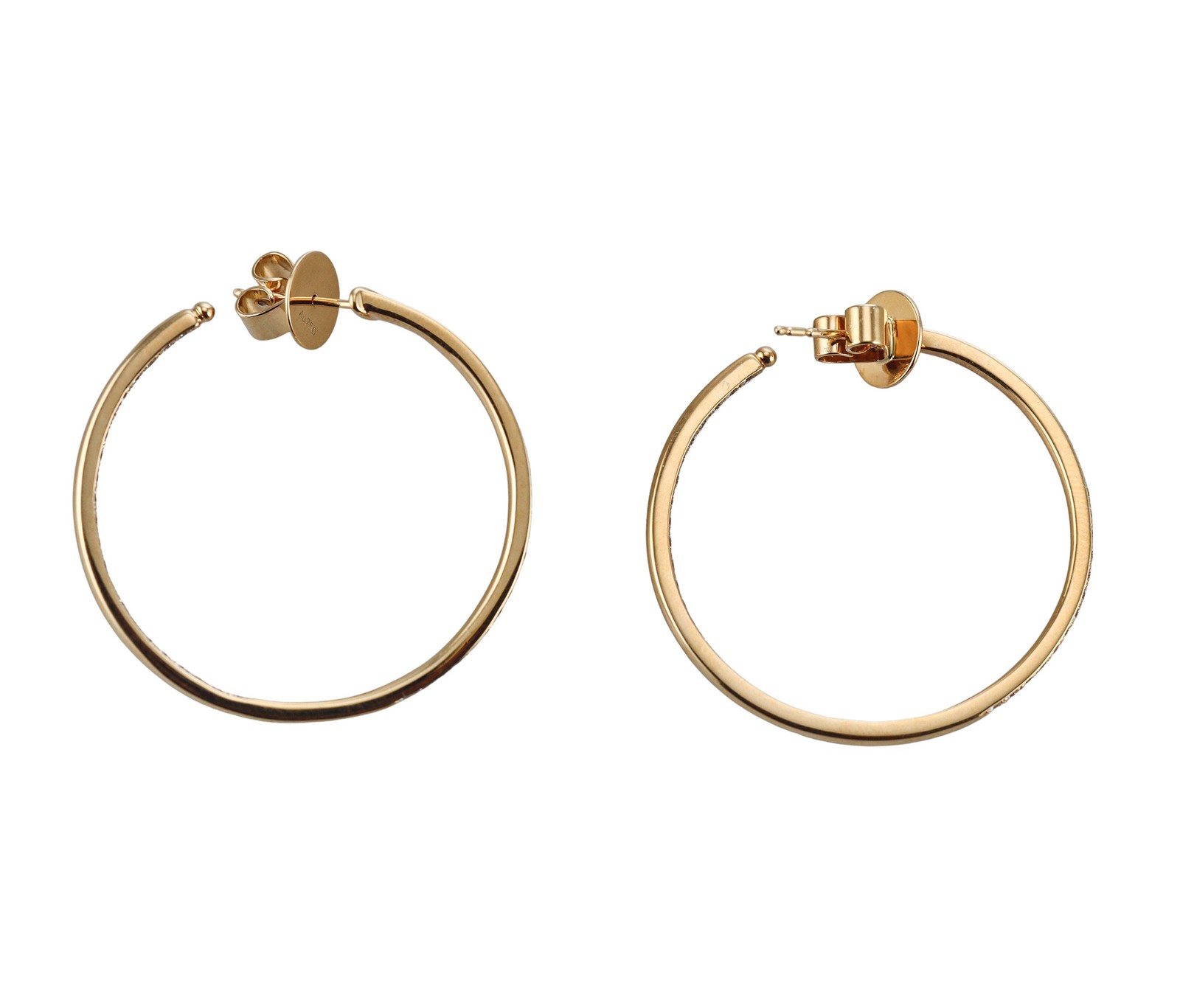 Memoire by Hearts on Fire 18k Gold Diamond Hoops Earrings
