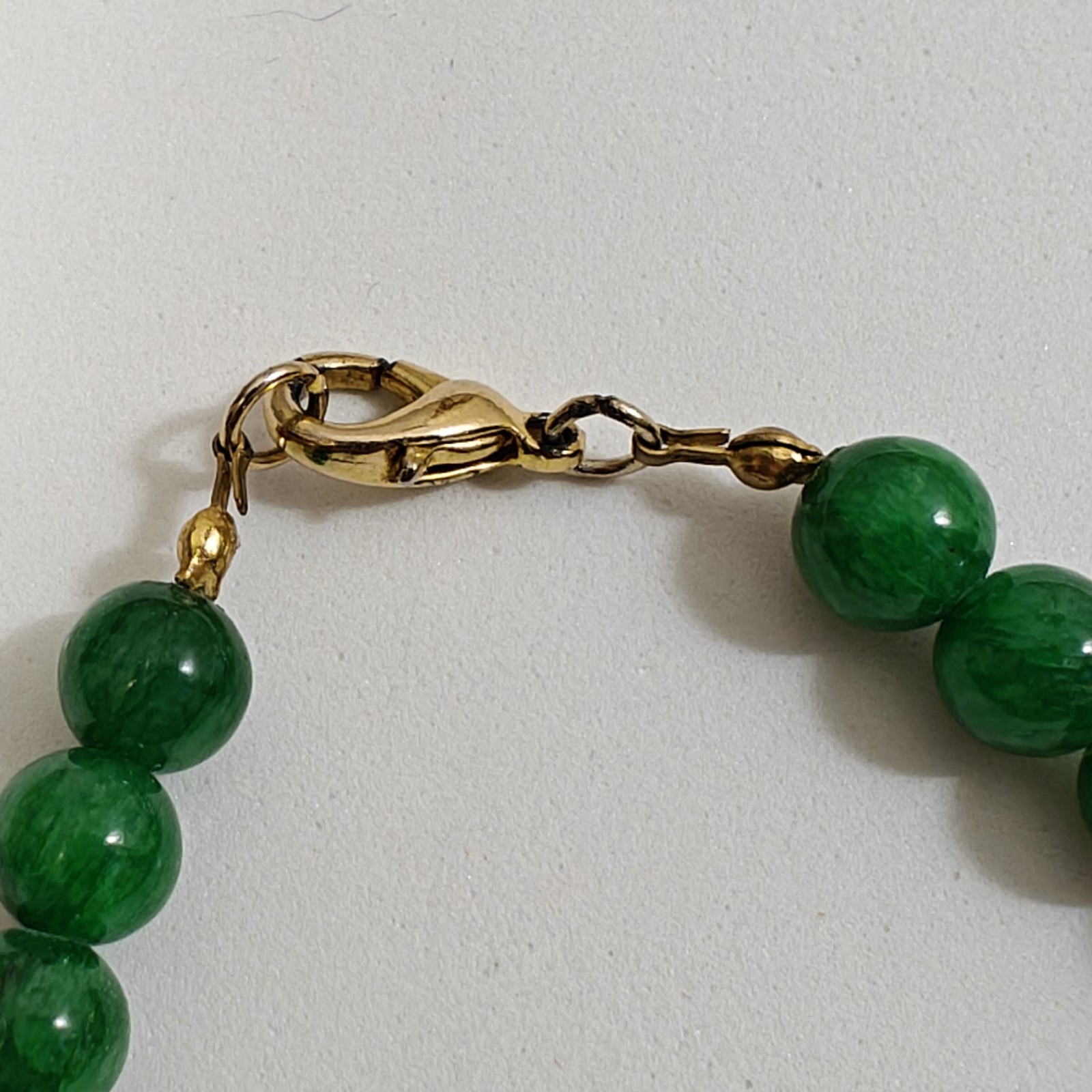 Vintage Lot of Two Beaded Necklaces Green Orange Coral Stones 17″ – 18″ Long