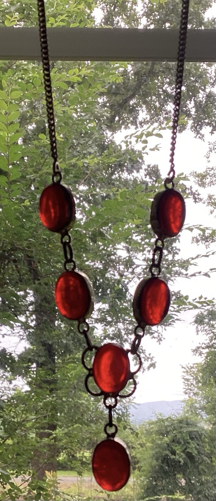 Vintage Neckless Cornelian 925 Silver Chain 19 Inch In The Gift Box