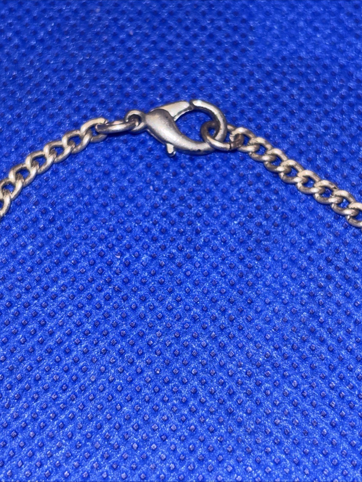 Vintage EH Pewter Heart Cross Charm Necklace Y2K Goth 16”