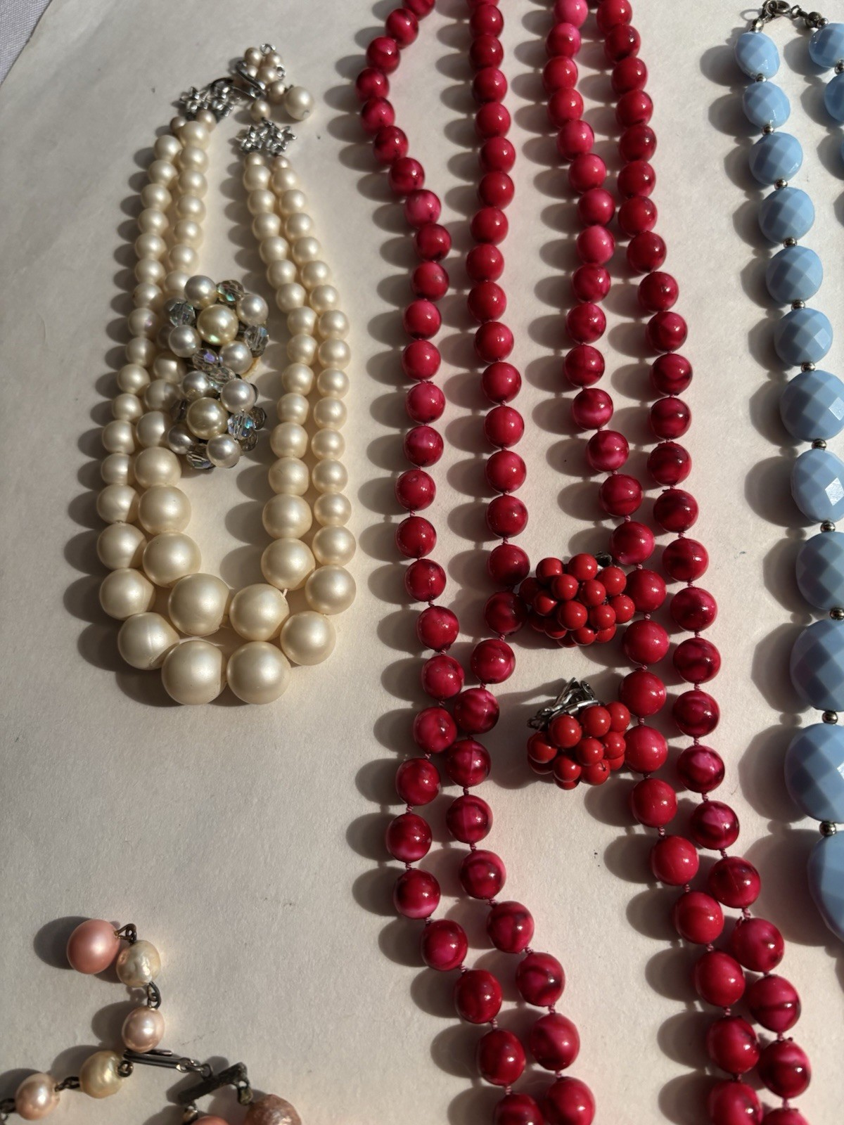 Vintage Beaded Necklace Earrings Lot -10 sets total, Japan, Hong Kong-Beautiful
