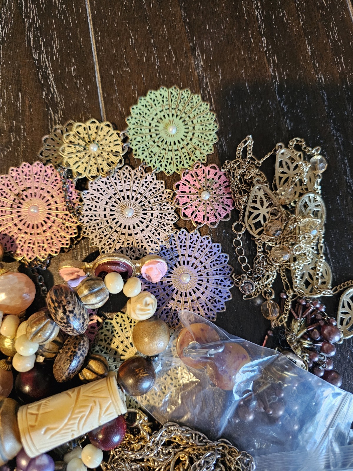 3 Lbs 4oz Unsearched Jewelry Lot VTG & Now Junk & Wear & Resell Craft FUN *Read