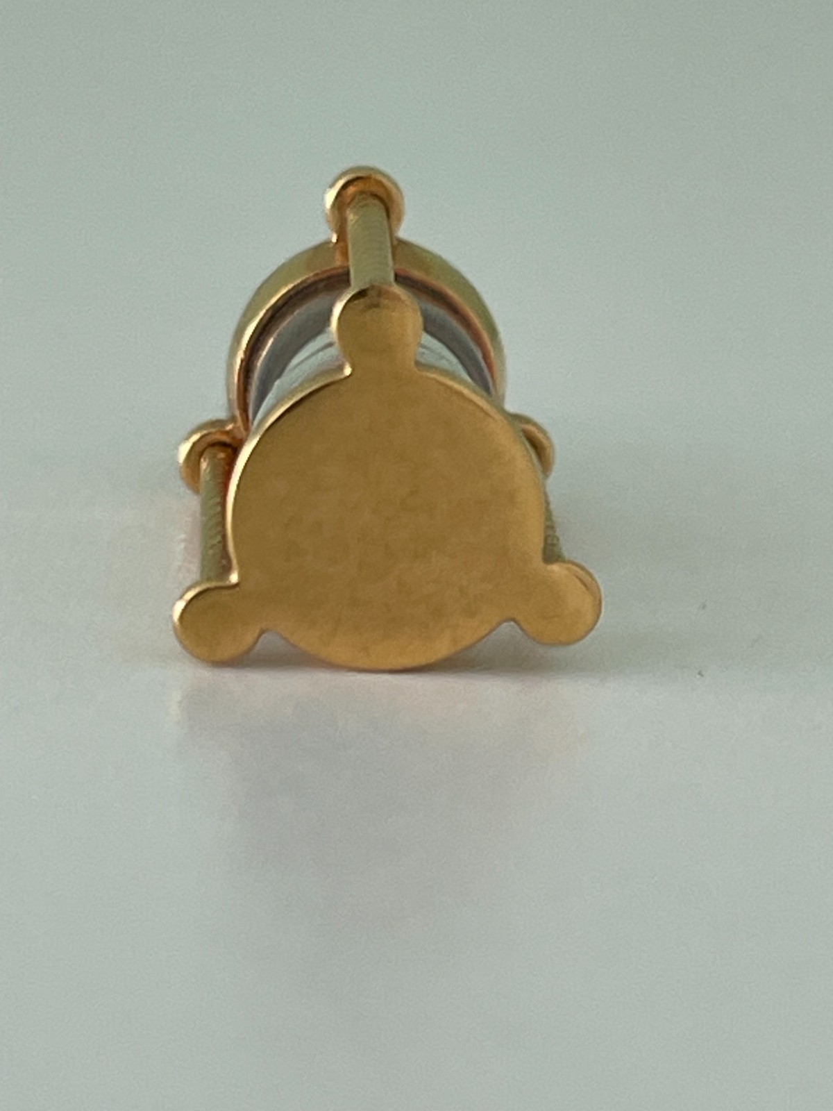 Vintage Gold Tone Mini Orange Sand Hourglass Timer Pendant Charm