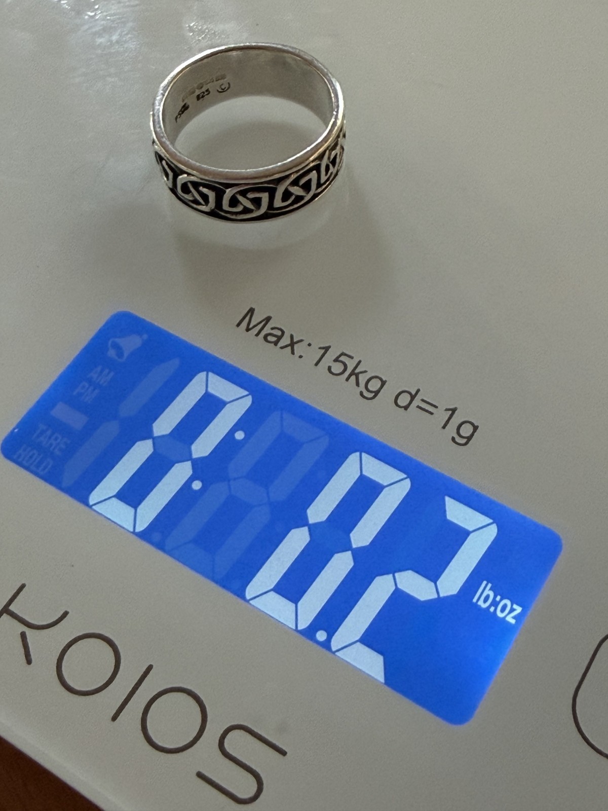 NEW Vintage Celtic Knotwork Sterling Silver Band 925 Ring size 8.5