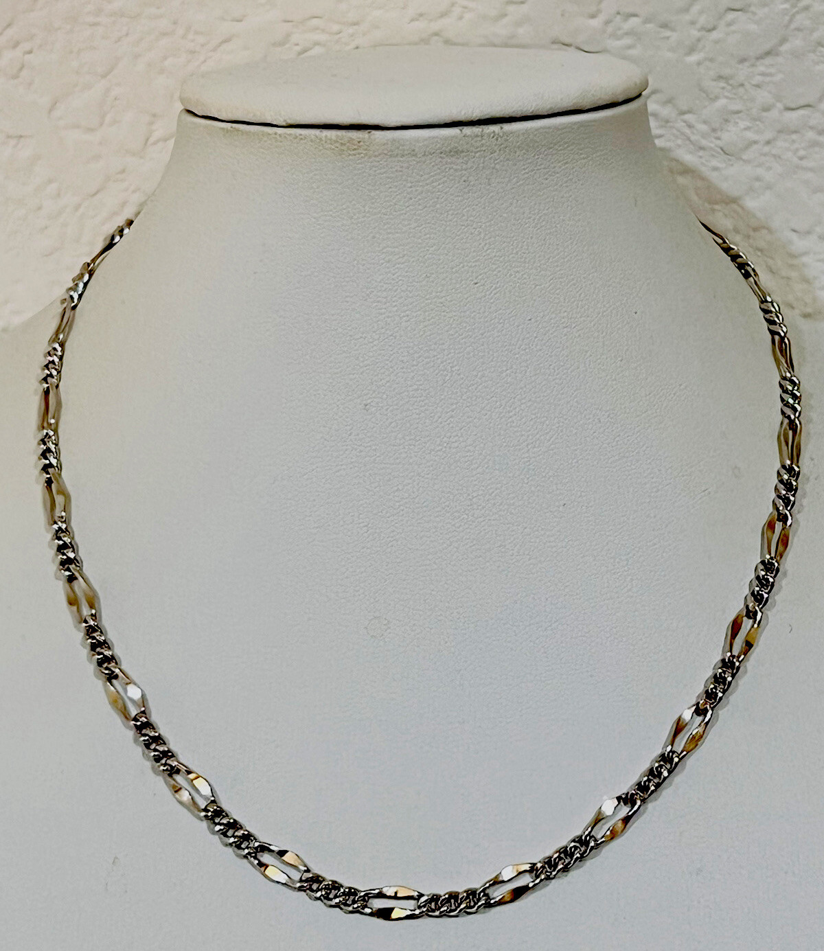 DaneCraft Tarnish Free 925 Sterling Silver 9 Gram Figaro Link Necklace 16”