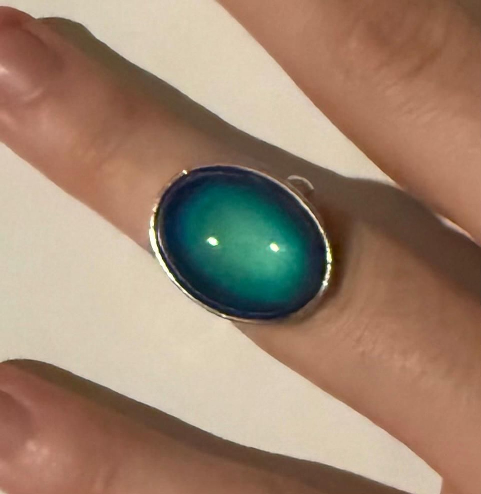 Vintage 1970’s Fancy Mood Ring 311 Large Plain Adjustable