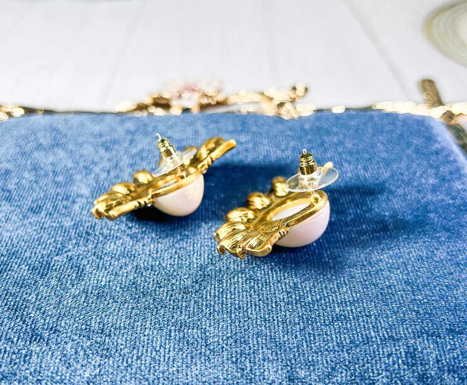 Victorian 14K Gold Earrings, Vintage Opal Sapphire Earrings, Ruby Red Earrings