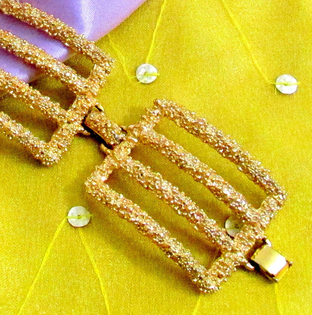 VTG RUNWAY RARE MODERNIST WIDE NAPIER GP BRUTALIST PANEL BRACELET EDGY ’70s EXC