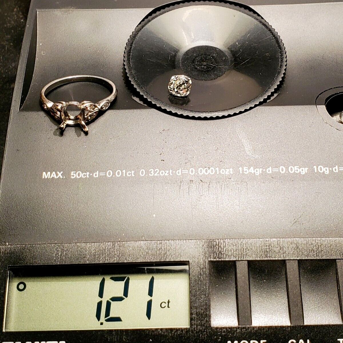 Original EARTH MINED DIAMOND Deco Engagement Ring Vintage PLATINUM Solitaire 1.3