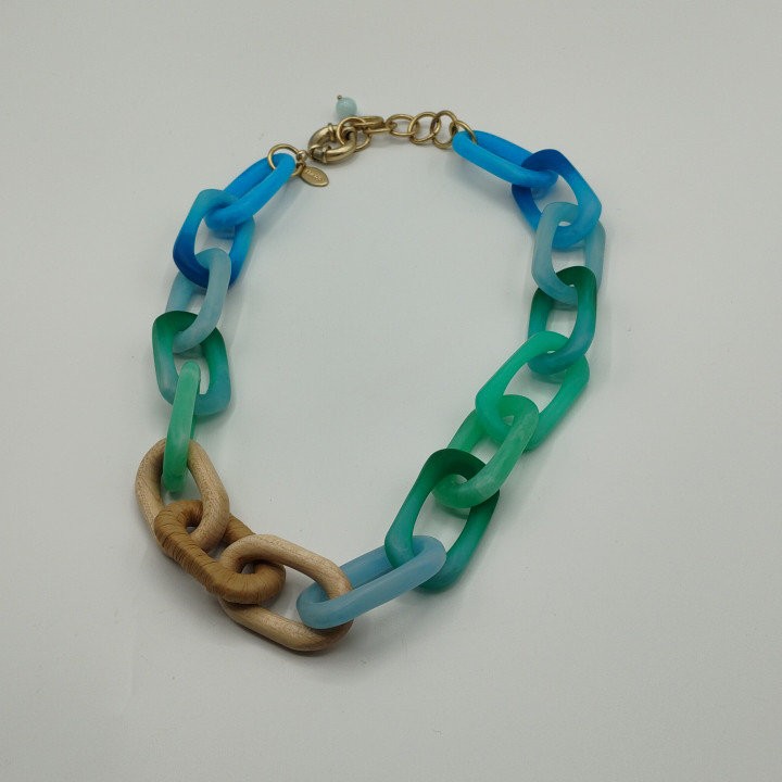 Chicos Multicolor Chunky Chain Statement Necklace