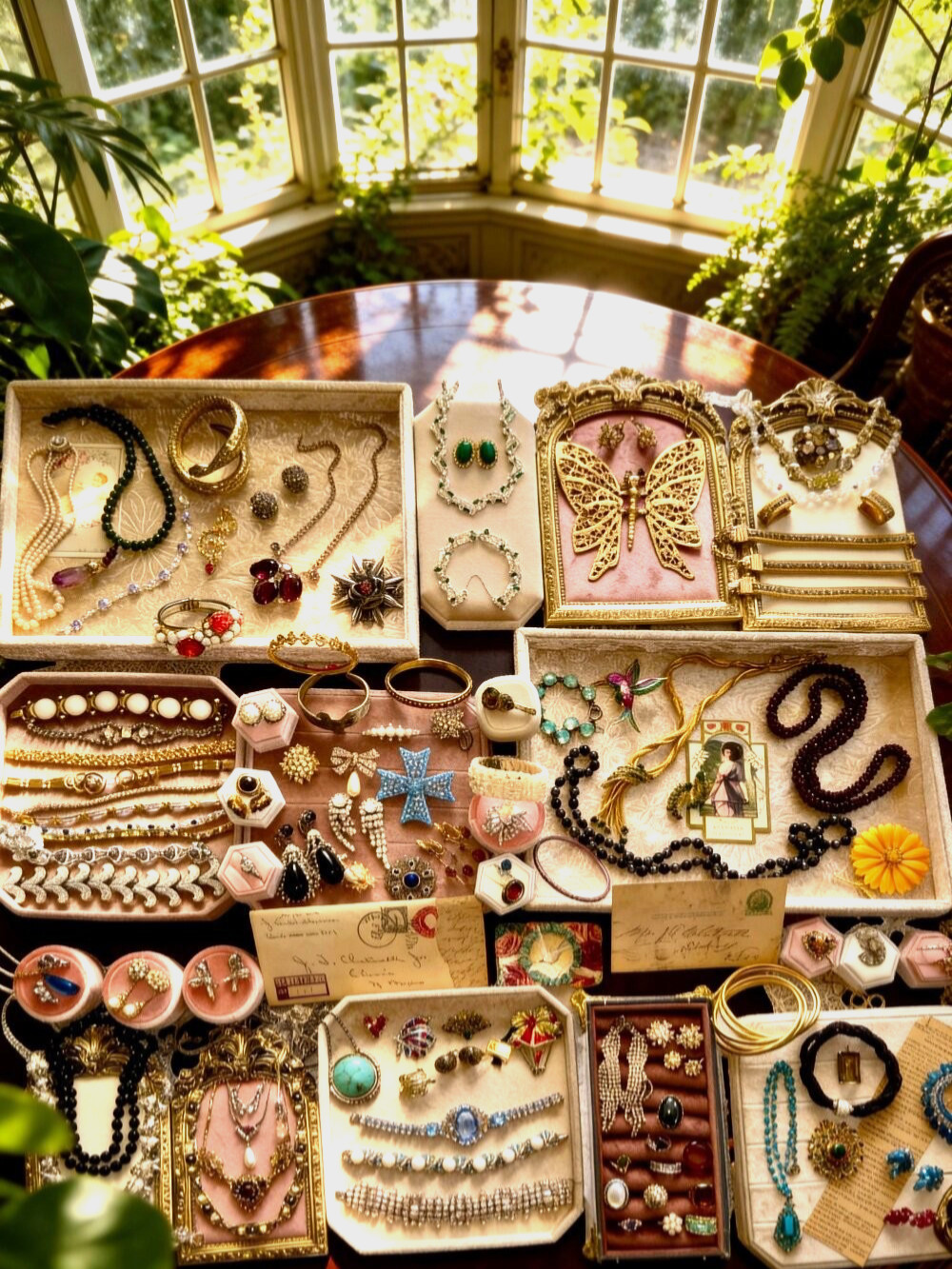 Julianas Art Deco Garnets Kramer Weiss Glowers Vtg SETS Rhinestone Jewelry Lot