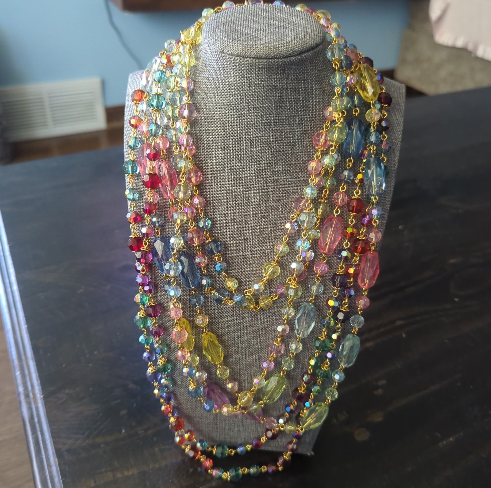 Vintage Signed JOAN RIVERS Jewelry Lot Three (3) Multicolor Necklaces