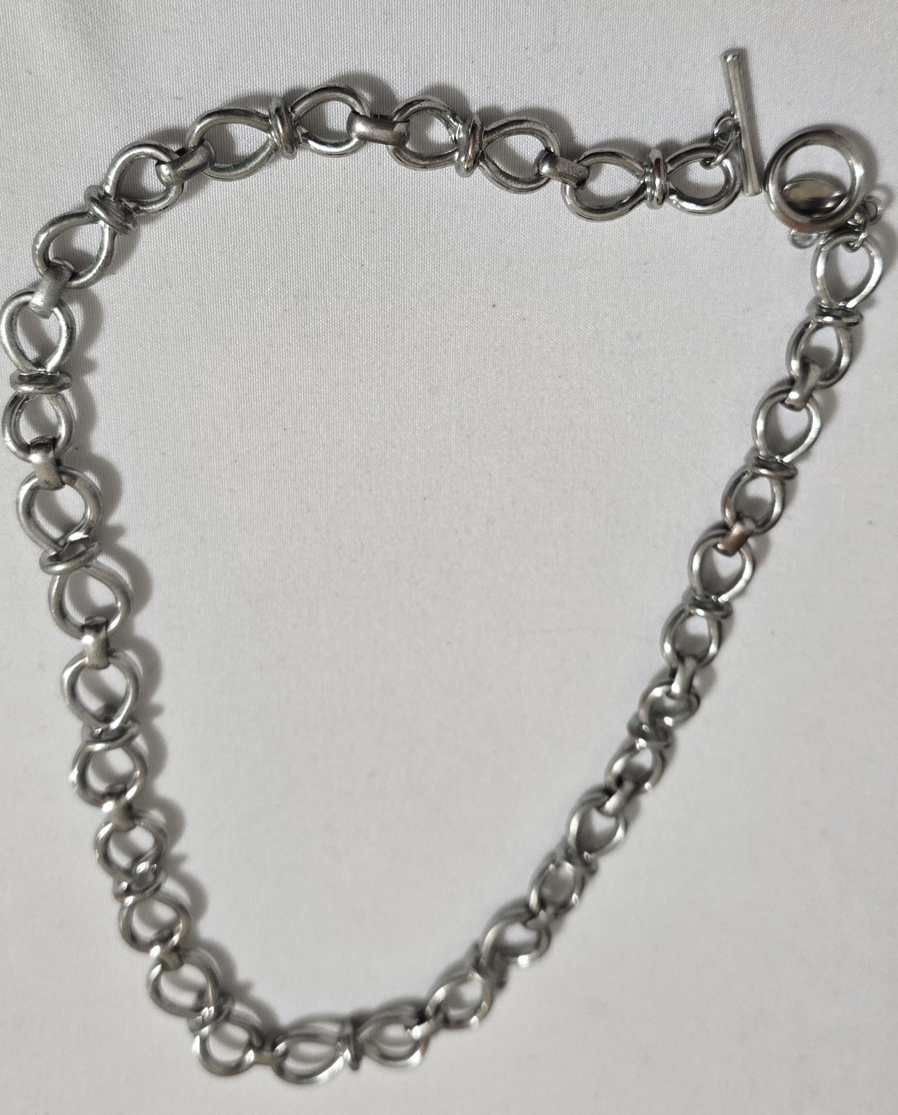 EXPRESS, Silver Tone Link Chain Choker Necklace