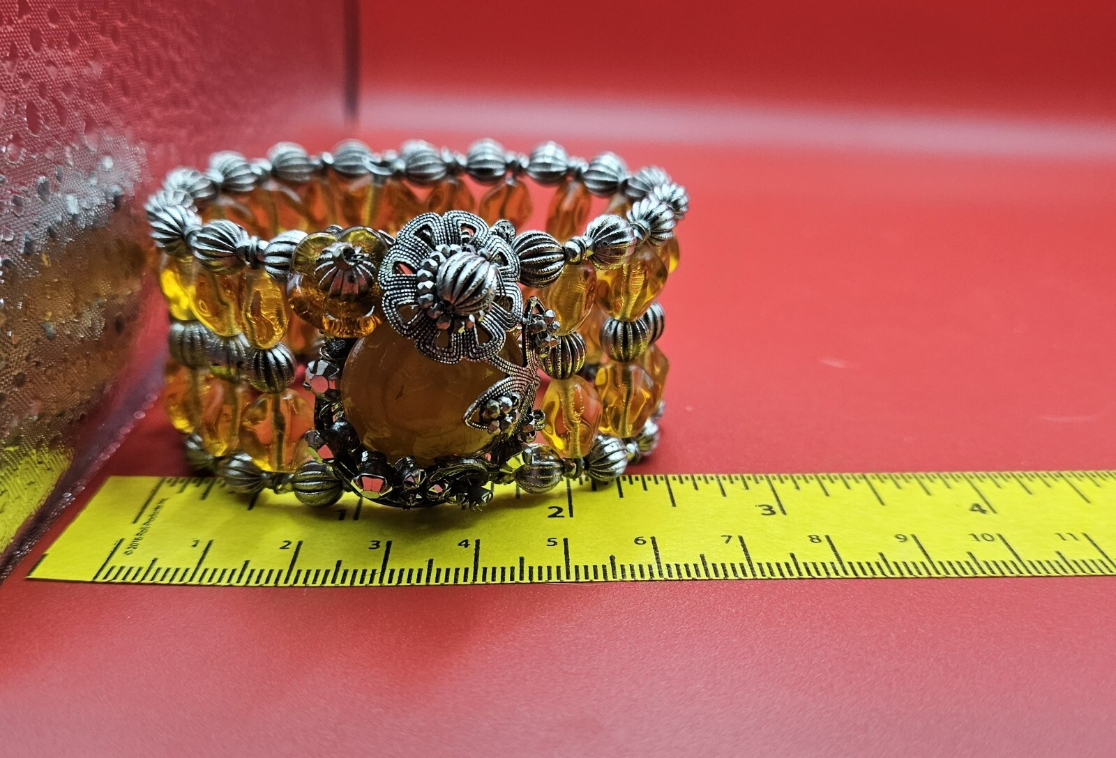 MIRIAM HASKELL Signed Multi Strand Quartz Crystal WRAP Beaded Vintage BRACELET