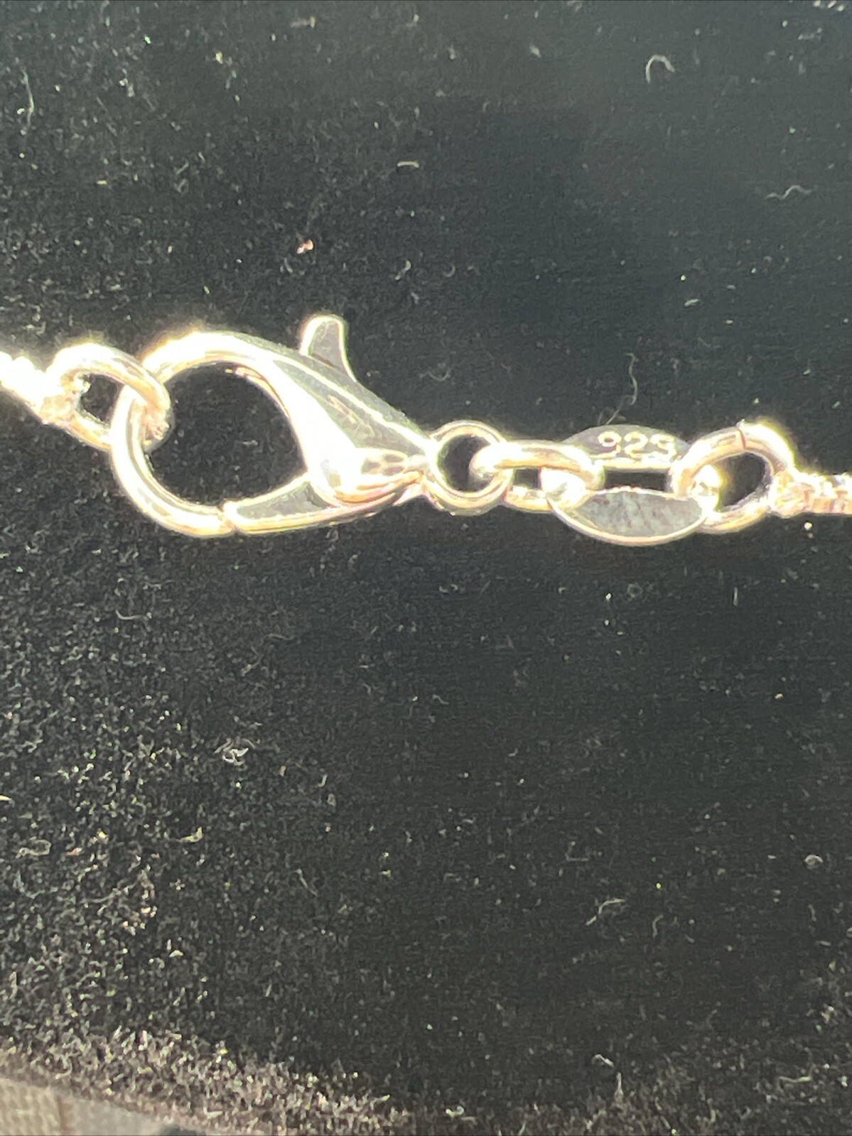 Vintage Druzy Quartz Sliced Pendant On 20″ Sterling Box Chain 10.9 Grams
