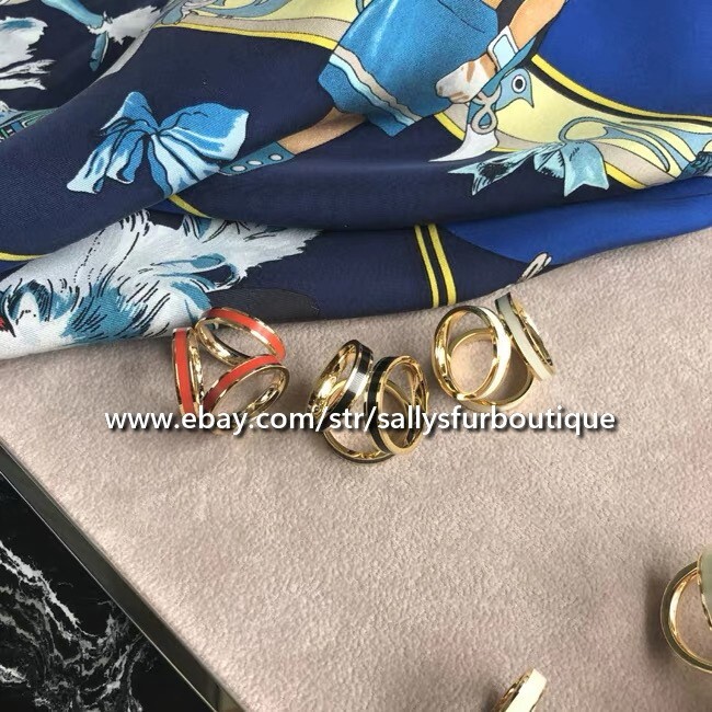 Sallys Quality 100% Brass & Enamel Scarf Ring Chain Buckles Brooch For Scarves