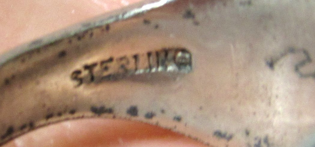 WWII US ARMY AIR CORPS AVIATOR PILOT STERLING SILVER RING SIZE 9 1/4 ~ NAMED #’D