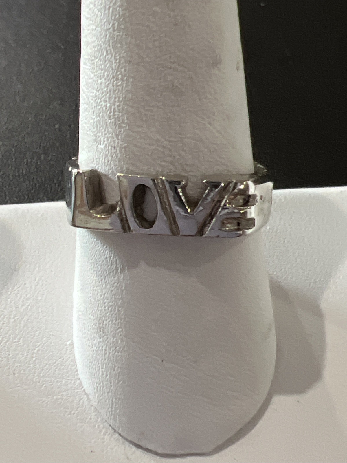 Vintage Ring Size 9.5 Says Love On One Side Stop On The Other