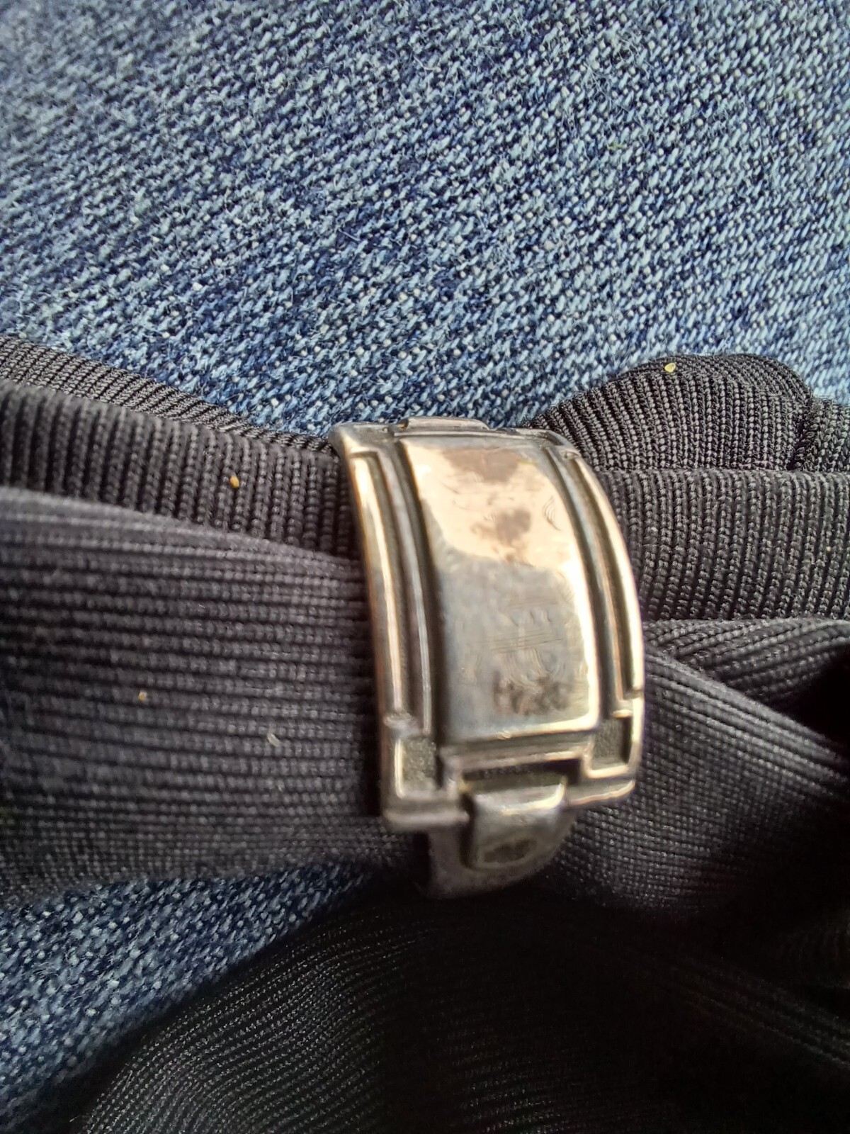 RARE VINTAGE EDWARDIAN FRIENDSHIP MONOGRAM SIGNET PANEL STERLING LADIES RING