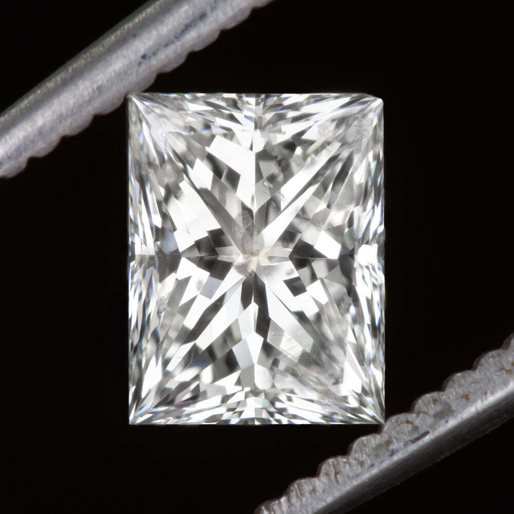 1.51ct E SI ELONGATED PRINCESS CUT DIAMOND RECTANGULAR RADIANT SHAPE 1.5 CARAT