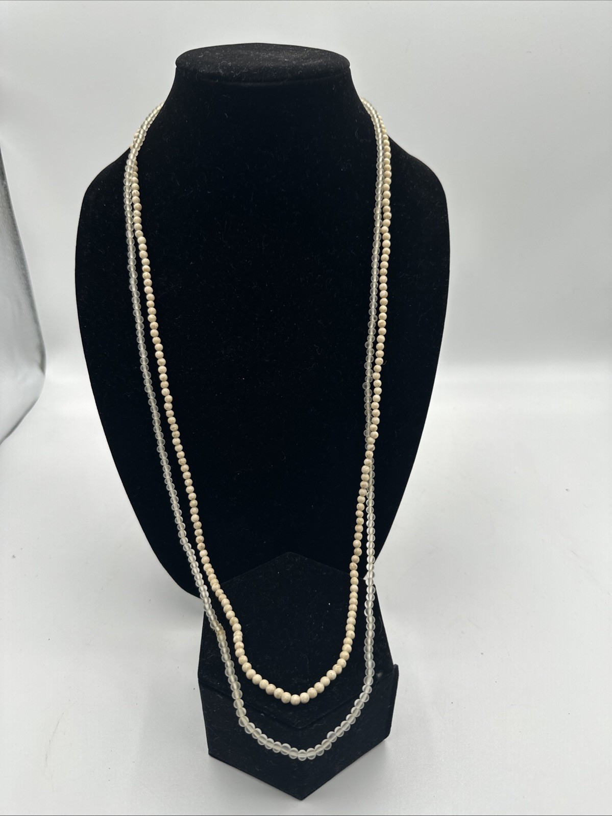 Beaded Necklace Mixed Lot Assorted Necklaces Small Natural Synthetic Bead 4 mm